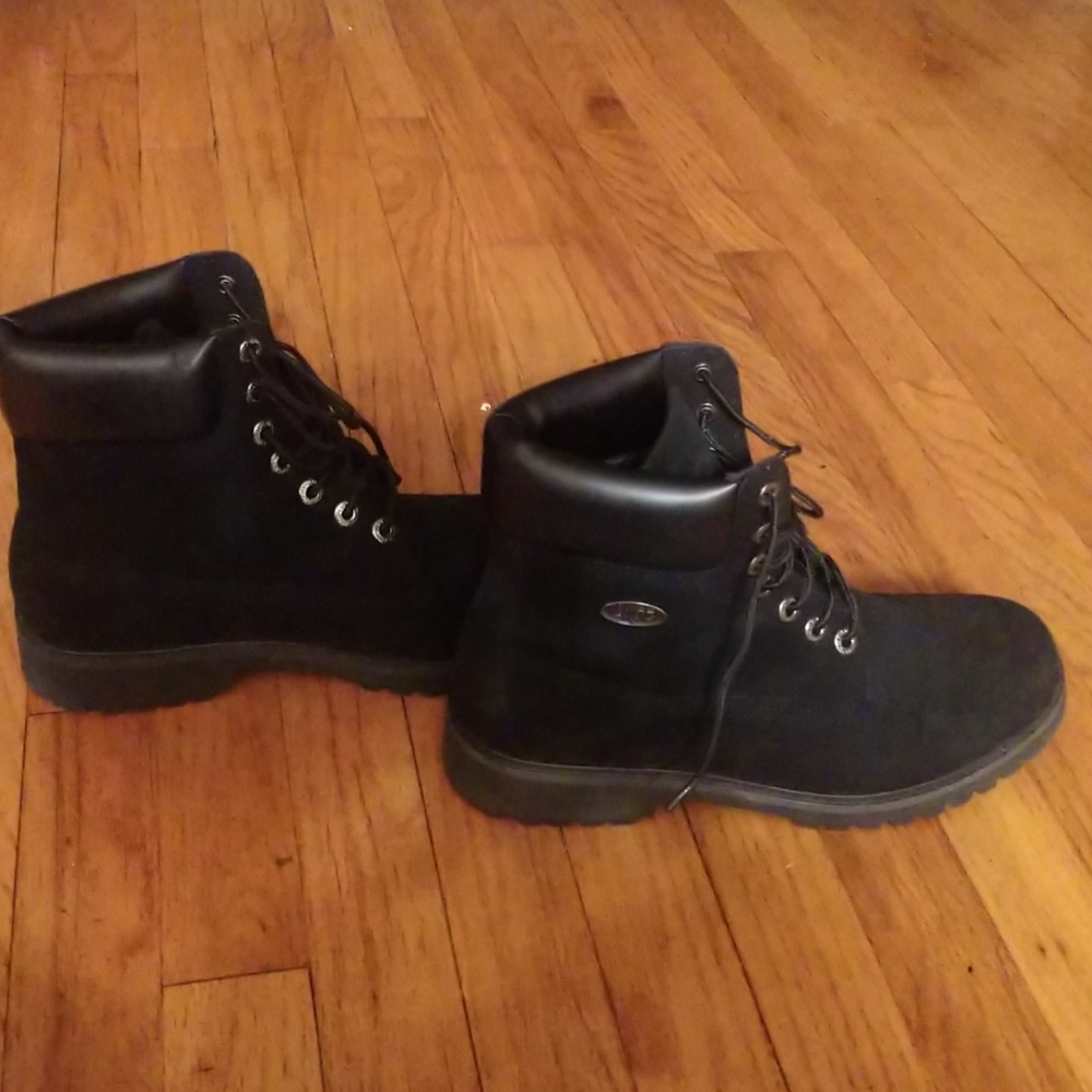 Black work boots